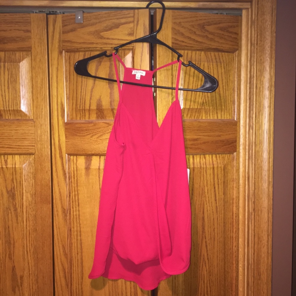 Red Flowy Tank Top